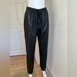 $358 - AG Adriano Goldschmied Vegan Leather Jogger Pants S NWT